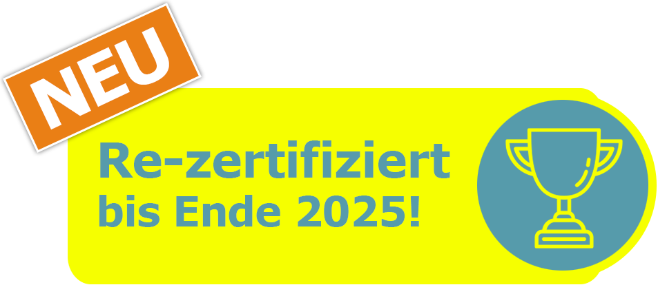 Re-zertifiziert bis Ende 2025.